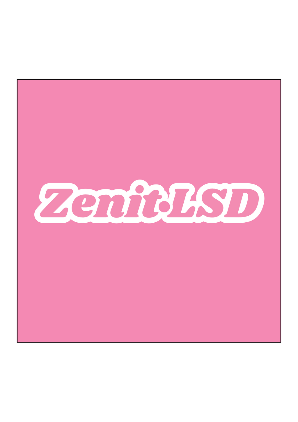 Die cut Zenit●LSD (biały/czarny)