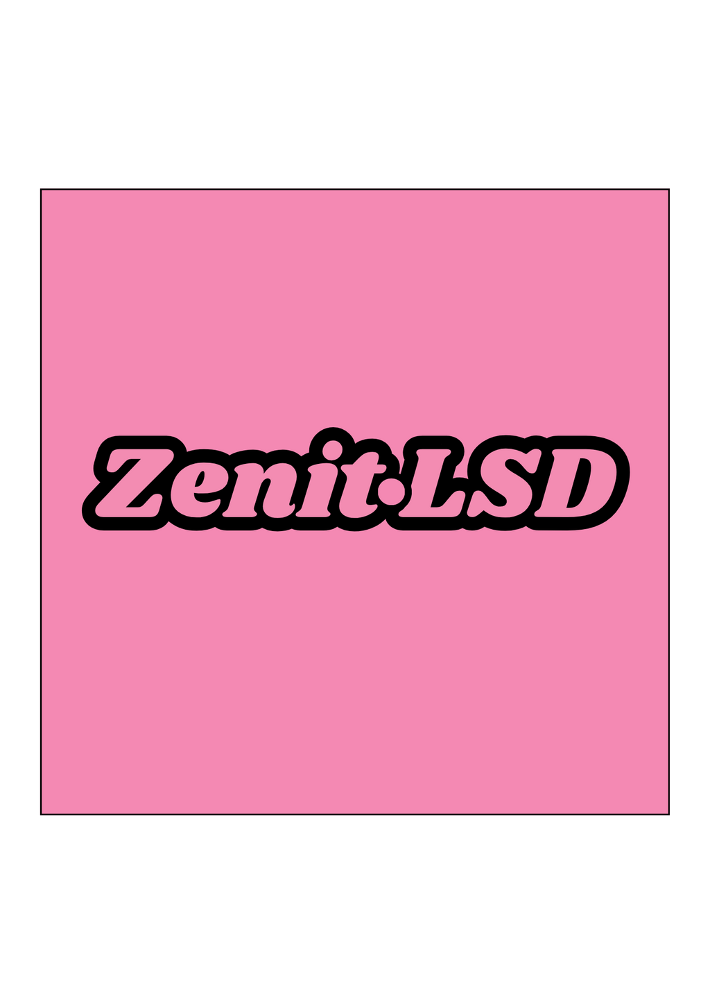 Die cut Zenit●LSD (biały/czarny)