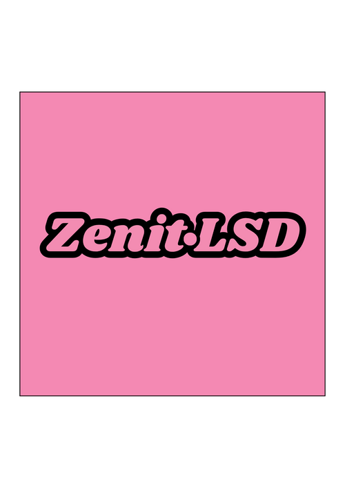 Die cut Zenit●LSD (biały/czarny)